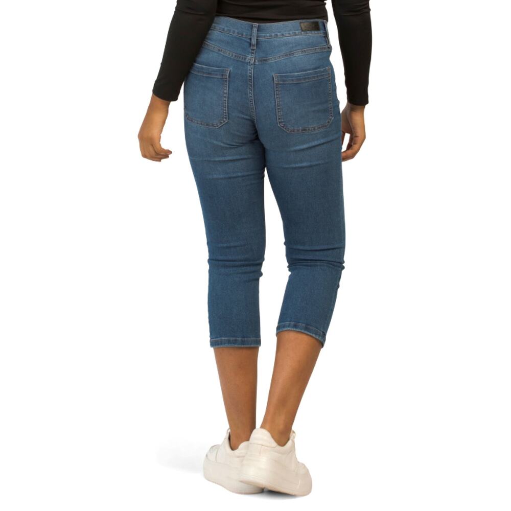 NWT Nicole Miller Women's Soho High Rise Denim Capri Jeans - Picture 2 of 5